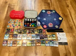 Bakugan Battle Brawlers Lot Of 22 With Carry Cases Cards Battle Arena - Image 1