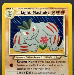 LP+ Light Machoke Pokemon Card | Vintage Uncommon | 2002 Neo Destiny 49/105 - Image 2