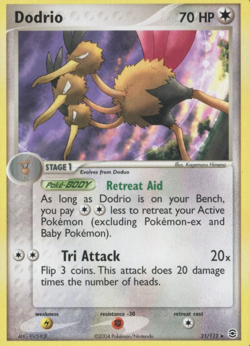Dodrio - Pokemon Card - 21/112 - EX FireRed & LeafGreen Non Holo Rare - 2004 - Image 1