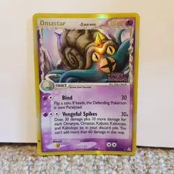 Omastar 13/110 HOLO Rare Print Line!💎NEAR MINT💎EX Holon Phantoms Pokemon Card - Image 1