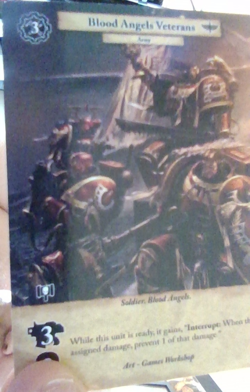 Warhammer Conquest LCG Blood Angels Veterans Fan Art Promo Card - Image 1
