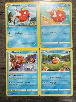 POKEMON CARDS 4 MAGIKARP 22/83 MAGIKARP 17/111 MAGIKARP 039/192 MAGIKARP 021/078 - Image 1