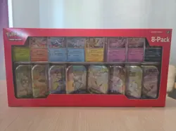 Pokemon TCG Prismatic Evolutions Costco 8 Mini-Tin Bundle w/ Promo Cards NEW - Image 1
