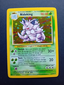 Pokemon Cards: Base Set Rare Holo: Nidoking 11/102 - Image 1