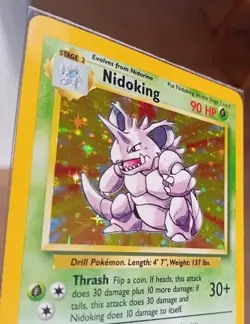 Pokemon Cards: Base Set Rare Holo: Nidoking 11/102 - Image 5