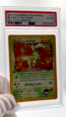 Pokemon Cards - PSA 6 1st Edition Rocket's Scyther 13/132 - Gym Heroes - EX-MT - Image 4