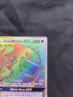 Pokemon Cards: Team Up Secret Rare: Gengar & Mimikyu GX 186/181 - Image 3