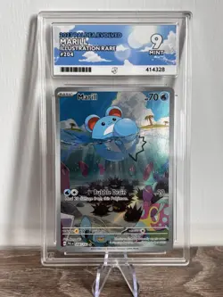 Pokemon TCG Marill 204/193 Paldea Evolved Illustration Rare Card ACE 9 Mint - Image 1