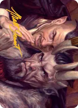 Gold Stamp Art Series A LITTLE CHAT mtg NM Streets of New Capenna - Image 1