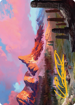 Gold Stamp Art Series RUGGED HIGHLANDS mtg Tarkir: Dragonstorm #29 - Image 1