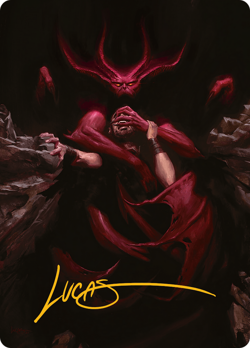 Gold Stamp Art Series INFERNAL GRASP mtg Innistrad Remastered - Image 1