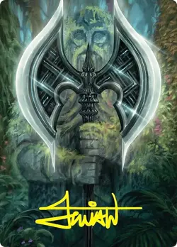 Gold Stamp Art Series LEYLINE AXE mtg Foundations - Image 1