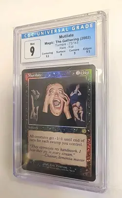 MTG Magic the Gathering CGC 9 MINT MUTILATE FOIL 2002 Torment Rare #73 - Image 1