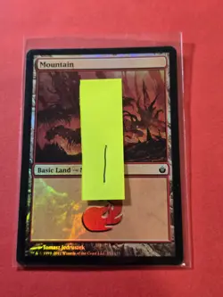 2011 Magic The Gathering Mirrodin Besieged Foil #152 Mountain, Land, C, cd1 - Image 3