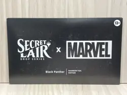 Magic the Gathering MTG Secret Lair X Marvel Black Panther Rainbow Foil Sealed - Image 1