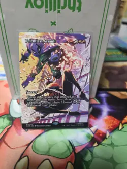🔥 Relentless Assault - Borderless! MTG Marvel Universe M/NM, English! WOW!! - Image 1