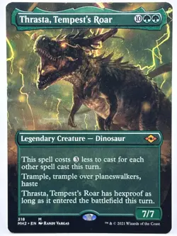 Thrasta, Tempest's Roar NM/M* BORDERLESS Modern Horizons 2 318 mtg -UnltdCards - Image 1
