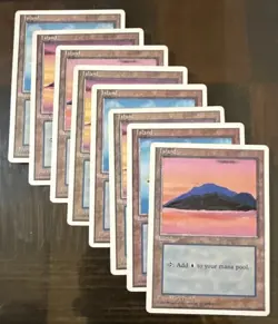 Magic The Gathering White Border Land Lot - Image 5