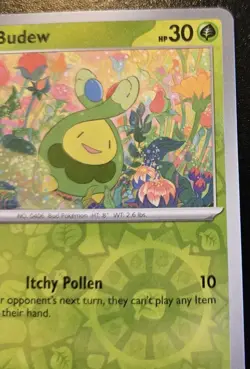 Budew 004/131 Reverse Holo Common Scarlet & Violet: Prismatic Evolutions Pokemon - Image 3