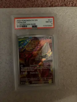 2023 POKEMON SVI EN-SCARLET & VIOLET ILLUSTRATION RARE #210 DROWZEE PSA 8 - Image 1