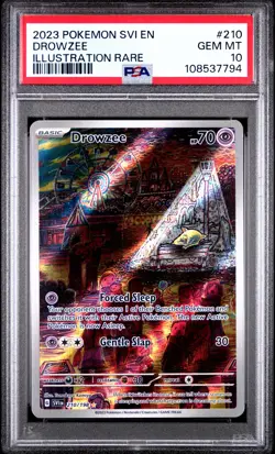 2023 POKEMON SVI EN-SCARLET & VIOLET ILLUSTRATION RARE #210 DROWZEE PSA 10 - Image 1