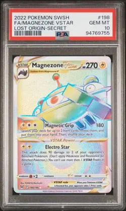 Pokemon Lost Origin Magnezone VSTAR SECRET RARE 198 PSA 10 GEM MINT - Image 1
