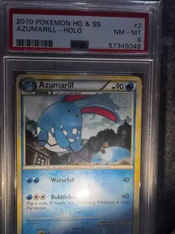 Pokemon Heartgold & Soulsilver HG & SS #2 Azumarill Holo PSA 8 2010 Vintage - Image 2