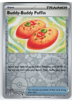 Pokemon TCG Temporal Forces Reverse Holo Buddy-Buddy Poffin 144/162 Uncommon - Image 1