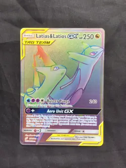 Pokemon Cards: Team Up Secret Rare: Latias & Latios GX 190/181 - Image 1