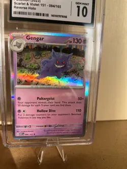 Gengar Pokemon 151 094/165 Reverse Holo CGC 10 Gem Mint 2023 NO PSA SV151 - Image 5