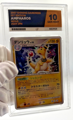 Pokemon Cards - ACE 10 Ampharos 209 DPBP - 1st Edition Shining Darkness JPN PSA - Image 4