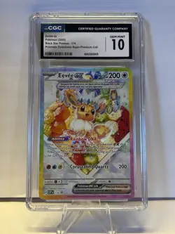 CGC Gem Mint 10 Eevee Ex Prismatic Evolutions Black Star Promo 174 Pokemon 2025 - Image 1