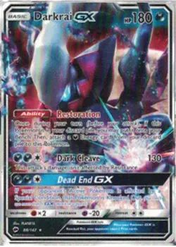 1x Darkrai GX - 88/147 - Ultra Rare Lightly Played Pokemon SM03 - Burning Shadow - Image 1