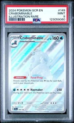 2024 POKEMON SCR EN-STELLAR CROWN #149 CRABOMINABLE ILLUSTRATION RARE PSA MINT 9 - Image 1