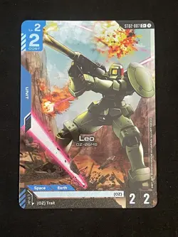 Gundam TCG Leo Alternate Art Foil Card ST02-007 C+ Wings of advance ST02 English - Image 1