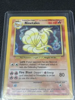Pokemon TCG Ninetales Base Set Holo Unlimited Rare Card 12/102 LP Condition - Image 5
