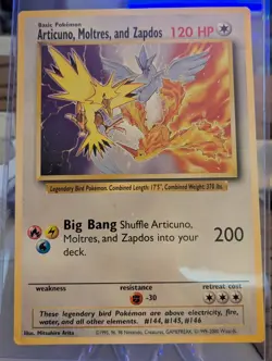Articuno, Moltres And Zapdos Jumbo Promo Card. Kids Love It! - Image 1
