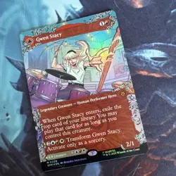Gwen Stacy (0209 Borderless)Marvel's Spider-Man Foil NM MTG - Image 3
