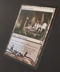 MTG - Magic: The Gathering - Watery Grave - RAV (LP) (SIGNED) - Image 2