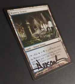 MTG - Magic: The Gathering - Watery Grave - RAV (LP) (SIGNED) - Image 3