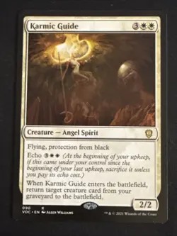 1x Karmic Guide (090) Crimson Vow Commander LP MTG Magic x1 MKE - Image 1