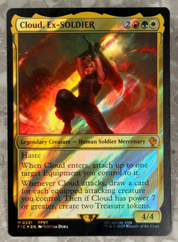 Cloud, Ex-SOLDIER Surge Foil 221 M MTG Final Fantasy FIC NM X1 - Image 1