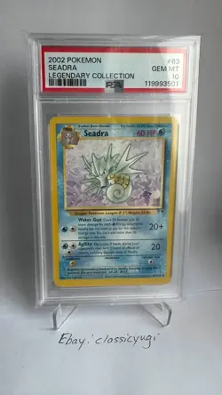 2002 Pokemon Legendary Collection #63 Seadra PSA 10 GEM MINT Uncommon Pop 23! - Image 3