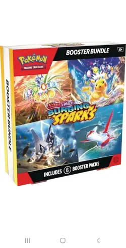 Pokemon TCG Scarlet & Violet Surging Sparks Booster Bundle 6 Packs New Sealed - Image 1