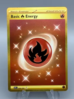 Basic Fire Energy - 230/197 - Pokemon TCG Obsidian Flames - NM Gold Secret Rare - Image 1
