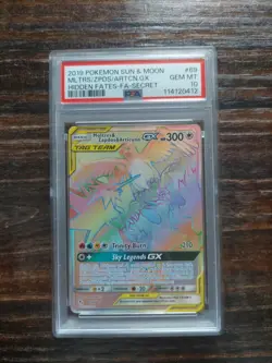 Pokemon 2019 Sun & Moon Hidden Fates Moltres Zapdos Articuno GX #69/68 PSA 10 - Image 1