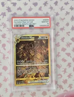 Pokemon 2023 Giratina VSTAR GG69 Full Art SR Crown Zenith GEM MINT PSA 10 - Image 1