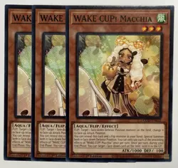 Yugioh! 3x WAKE CUP! Macchia DOOD-EN032 Common 1st Ed - Image 1