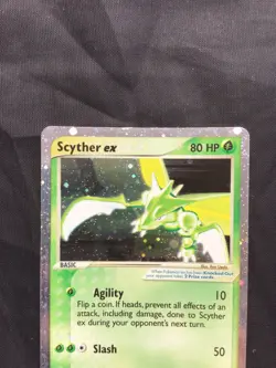 Pokemon Cards: EX Ruby and Sapphire Rare Holo: Scyther EX 102/109 - Image 2