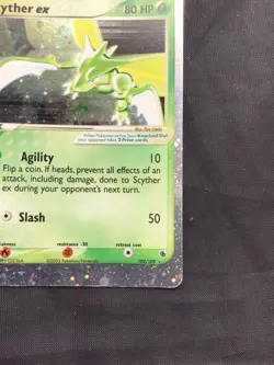 Pokemon Cards: EX Ruby and Sapphire Rare Holo: Scyther EX 102/109 - Image 5